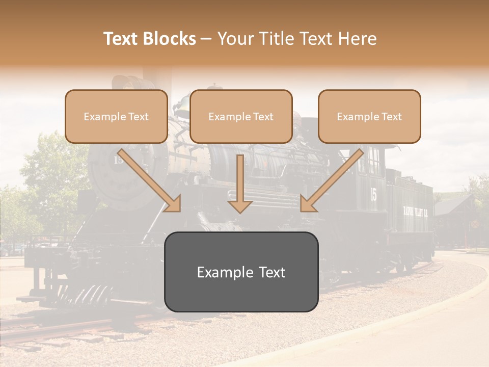Motion Transportation Rails PowerPoint Template