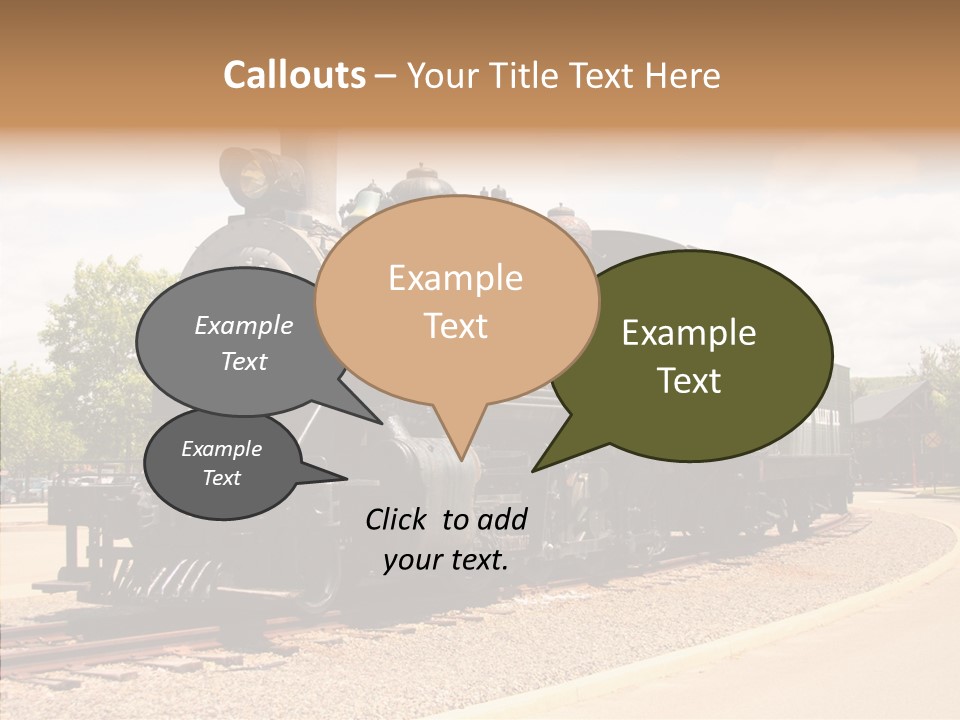 Motion Transportation Rails PowerPoint Template