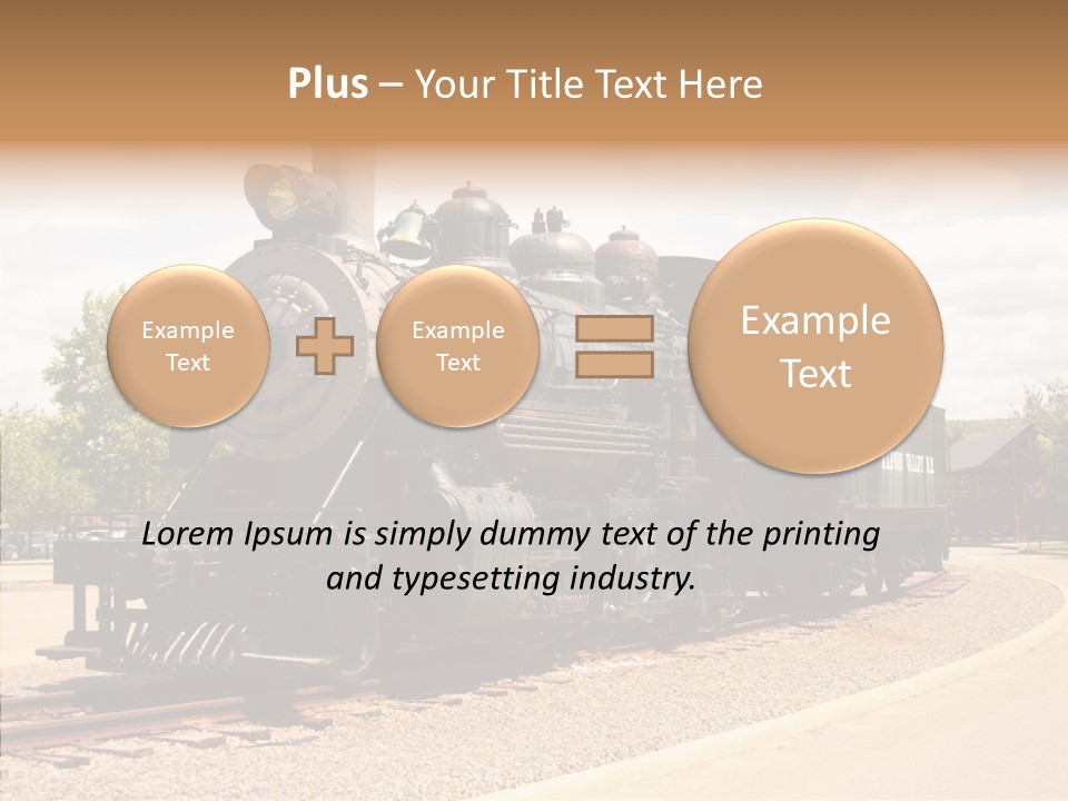 Motion Transportation Rails PowerPoint Template