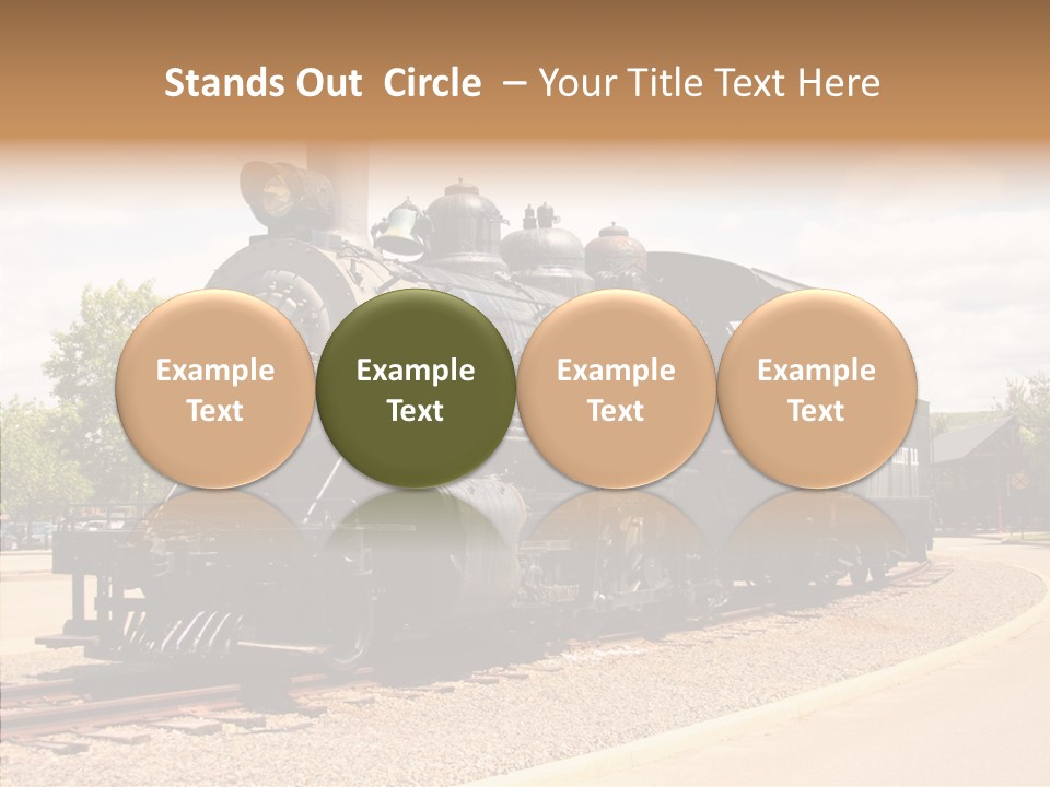 Motion Transportation Rails PowerPoint Template