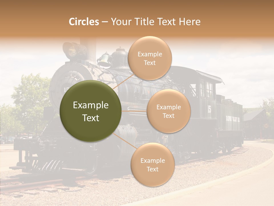 Motion Transportation Rails PowerPoint Template