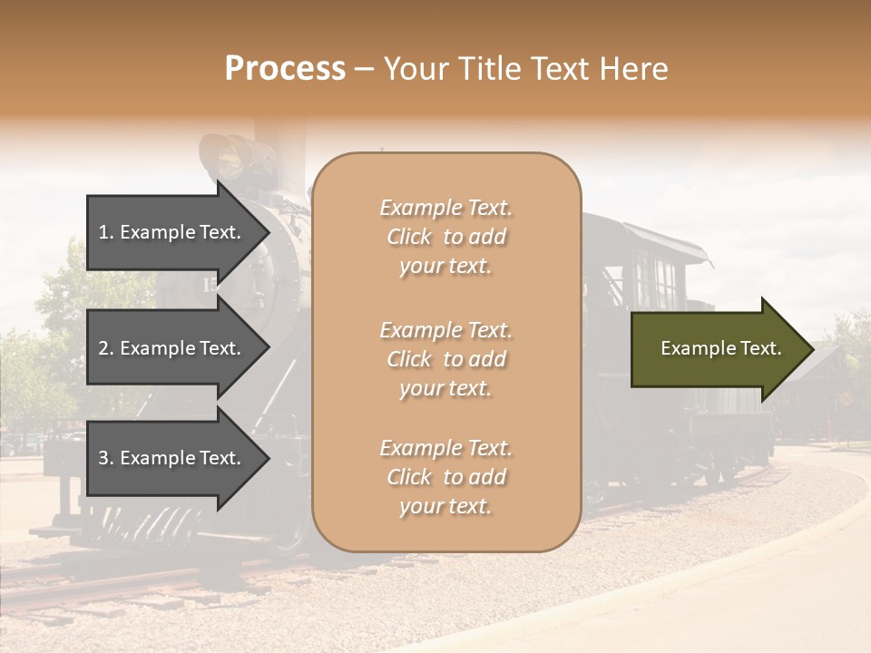 Motion Transportation Rails PowerPoint Template
