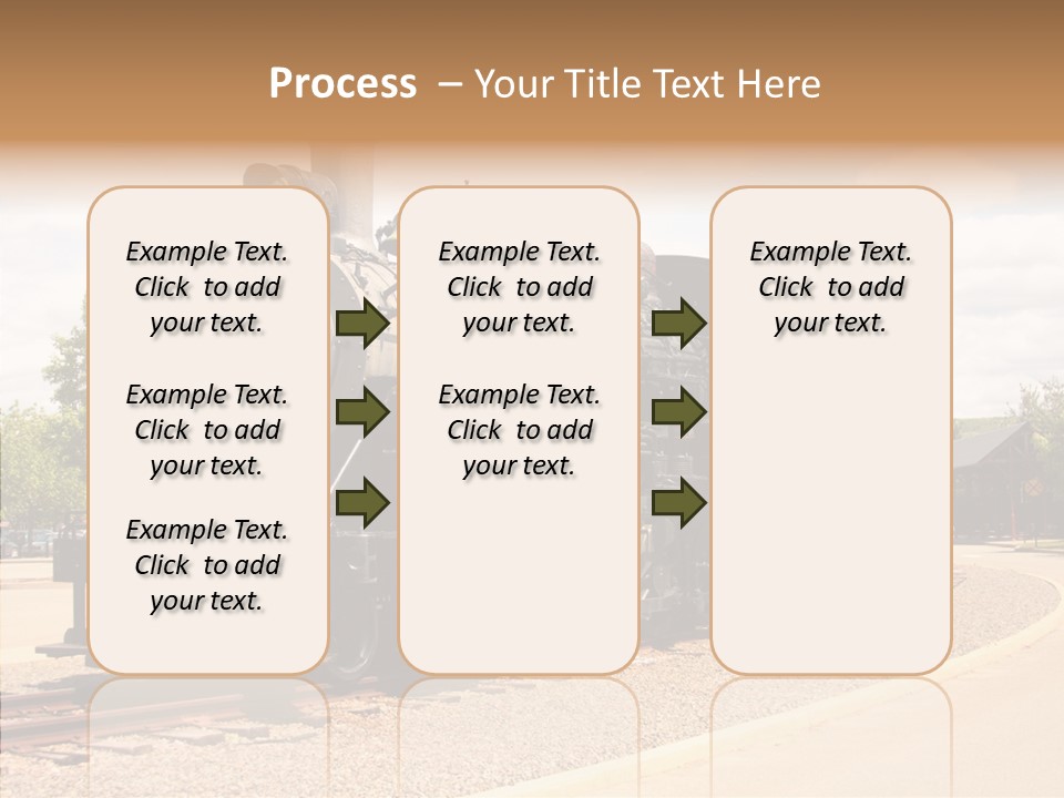 Motion Transportation Rails PowerPoint Template