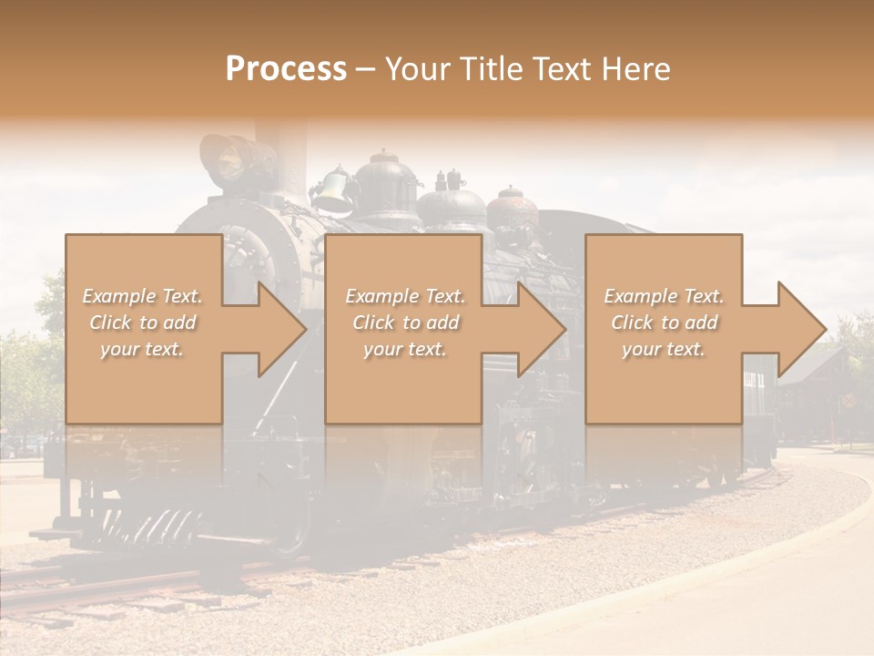 Motion Transportation Rails PowerPoint Template