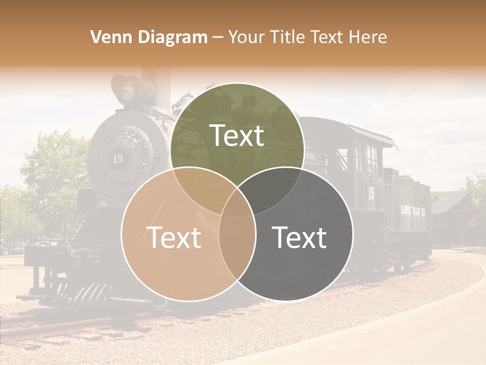 Motion Transportation Rails PowerPoint Template