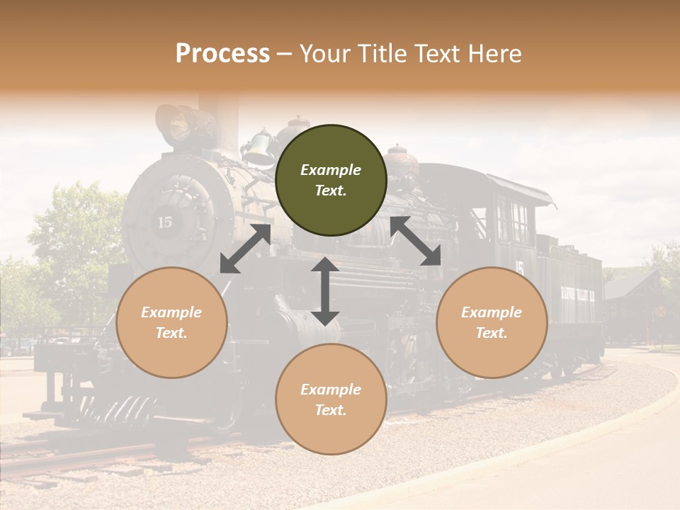 Motion Transportation Rails PowerPoint Template