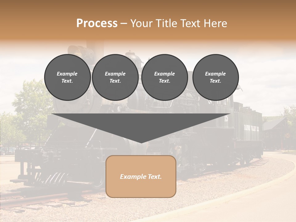 Motion Transportation Rails PowerPoint Template