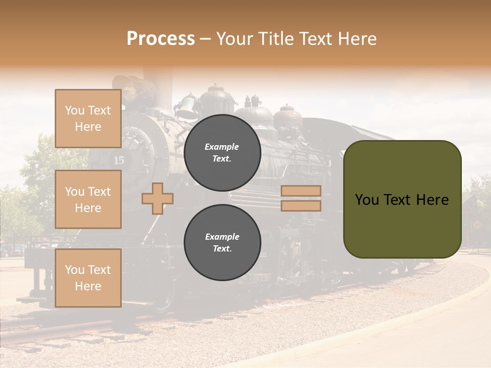 Motion Transportation Rails PowerPoint Template