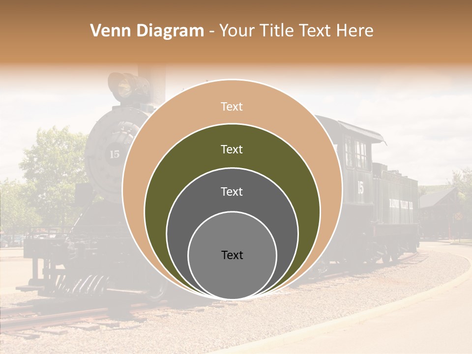 Motion Transportation Rails PowerPoint Template