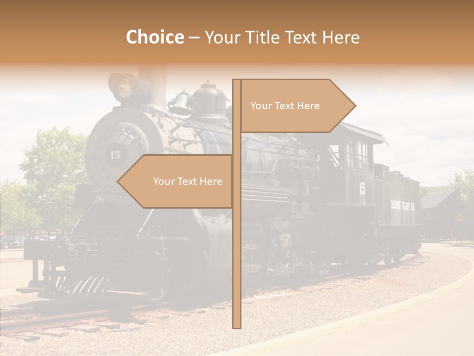 Motion Transportation Rails PowerPoint Template