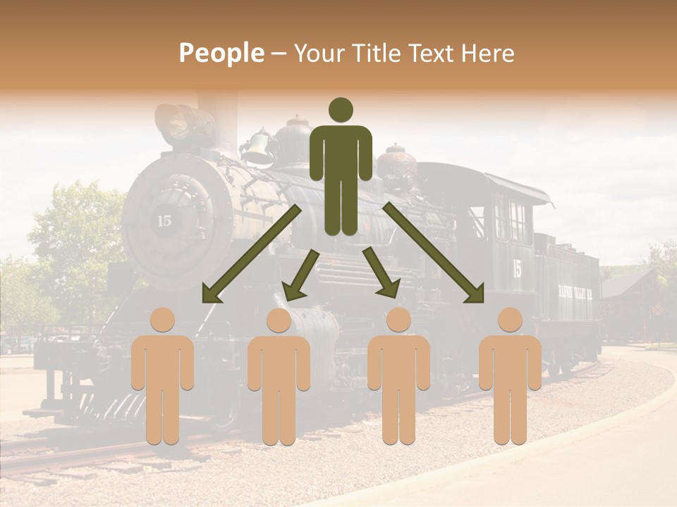 Motion Transportation Rails PowerPoint Template