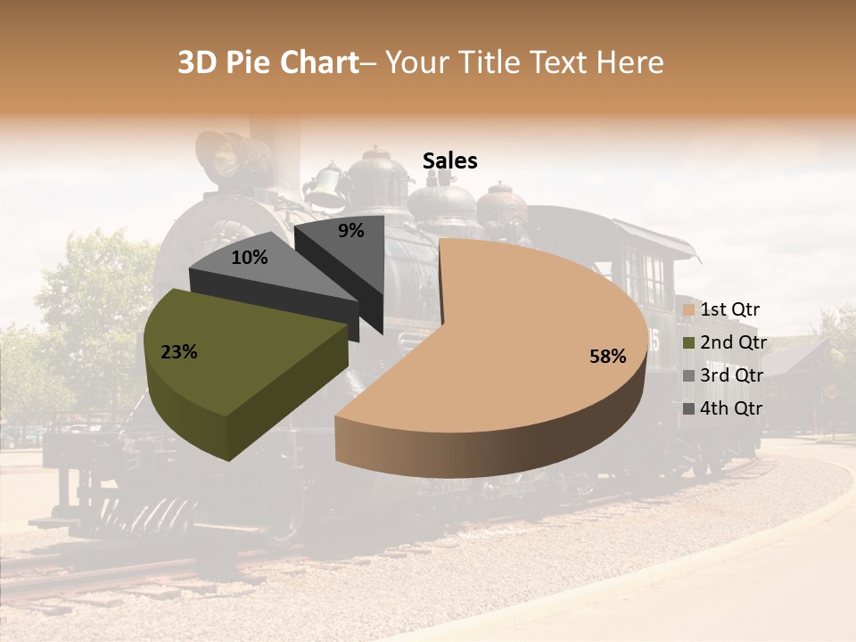 Motion Transportation Rails PowerPoint Template
