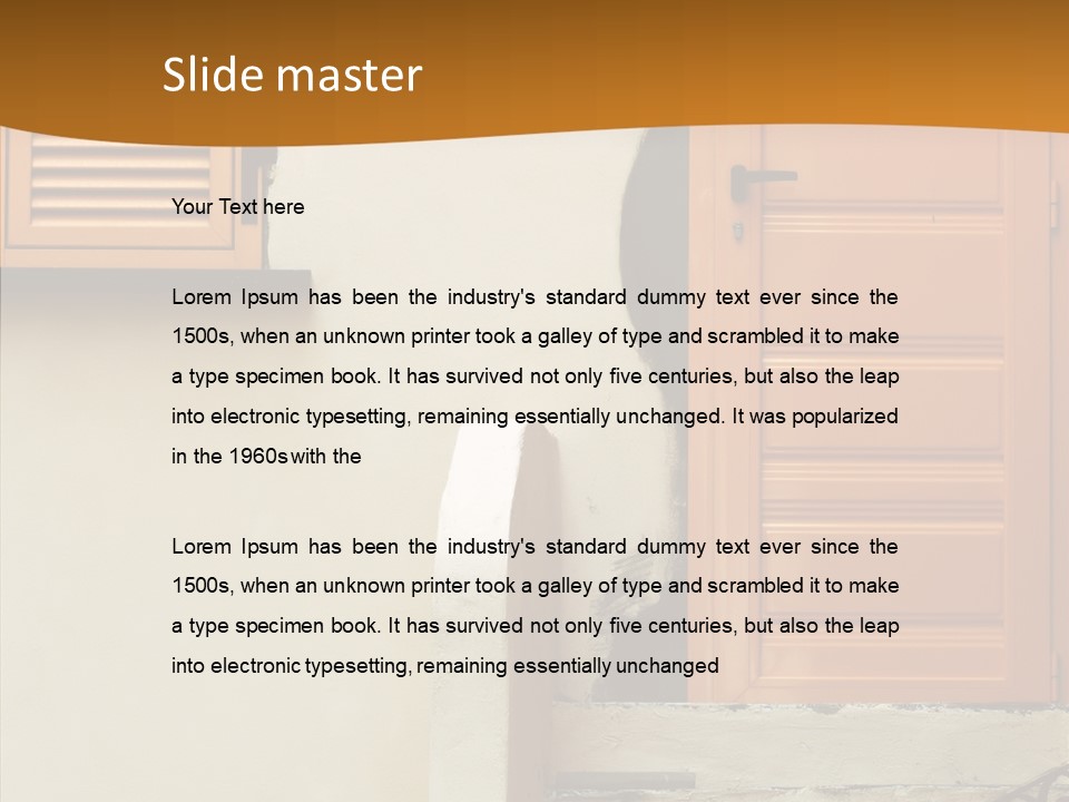 Building Step Entrance PowerPoint Template