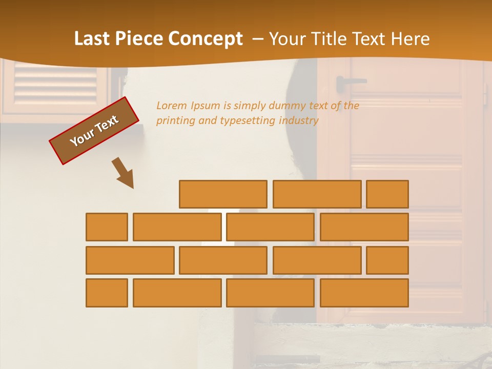 Building Step Entrance PowerPoint Template
