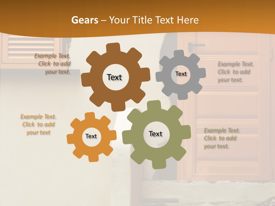 Building Step Entrance PowerPoint Template