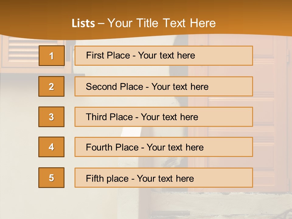 Building Step Entrance PowerPoint Template