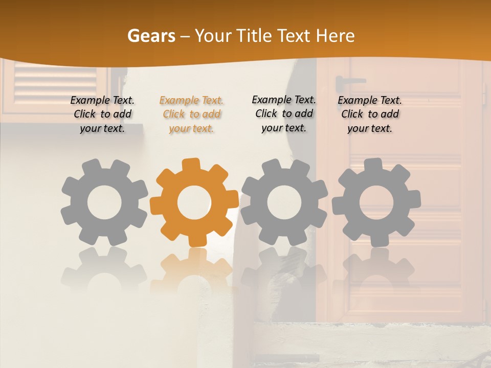 Building Step Entrance PowerPoint Template