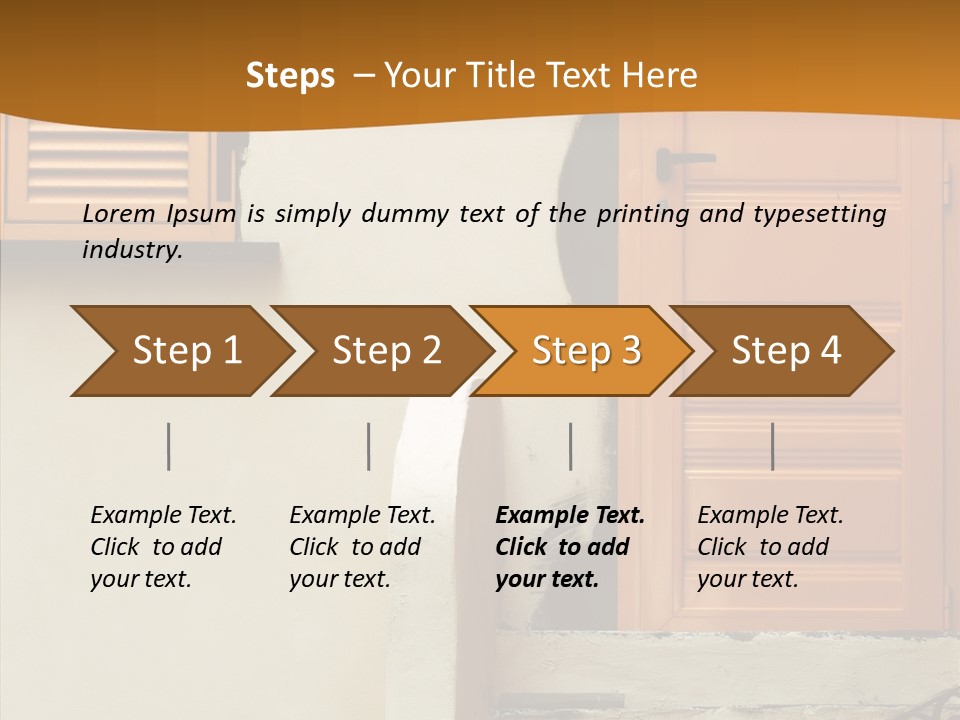 Building Step Entrance PowerPoint Template