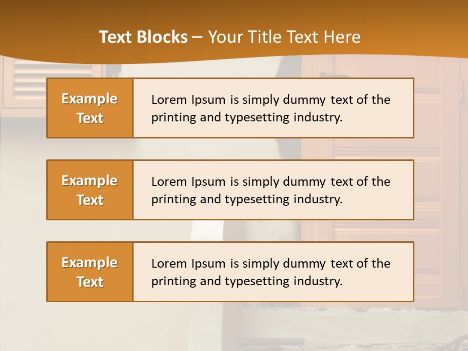 Building Step Entrance PowerPoint Template