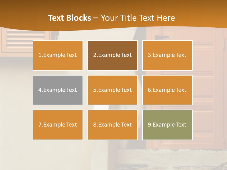 Building Step Entrance PowerPoint Template