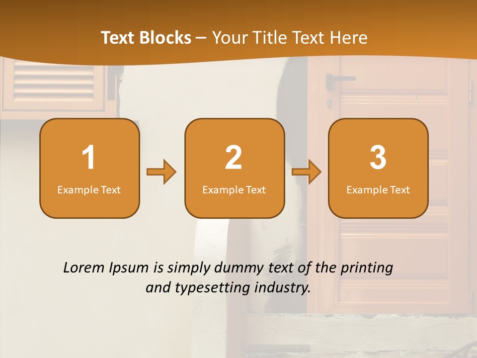 Building Step Entrance PowerPoint Template