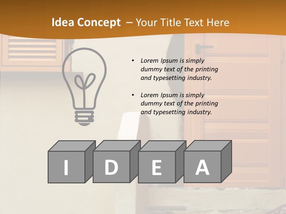Building Step Entrance PowerPoint Template