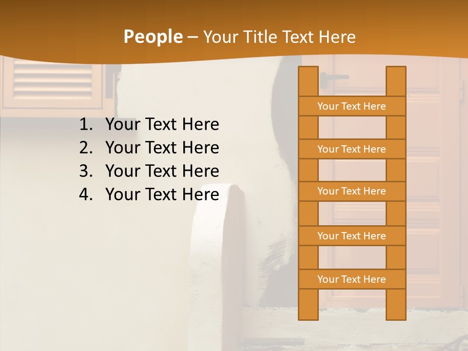 Building Step Entrance PowerPoint Template