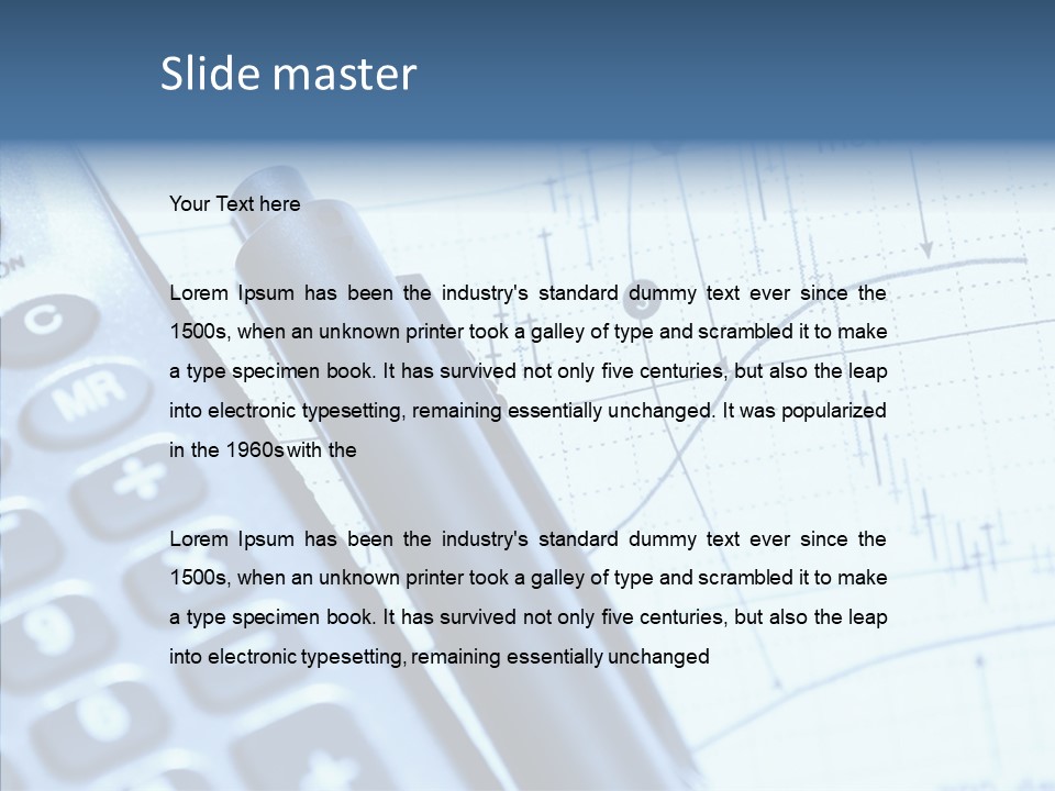 Business Calculator Average PowerPoint Template