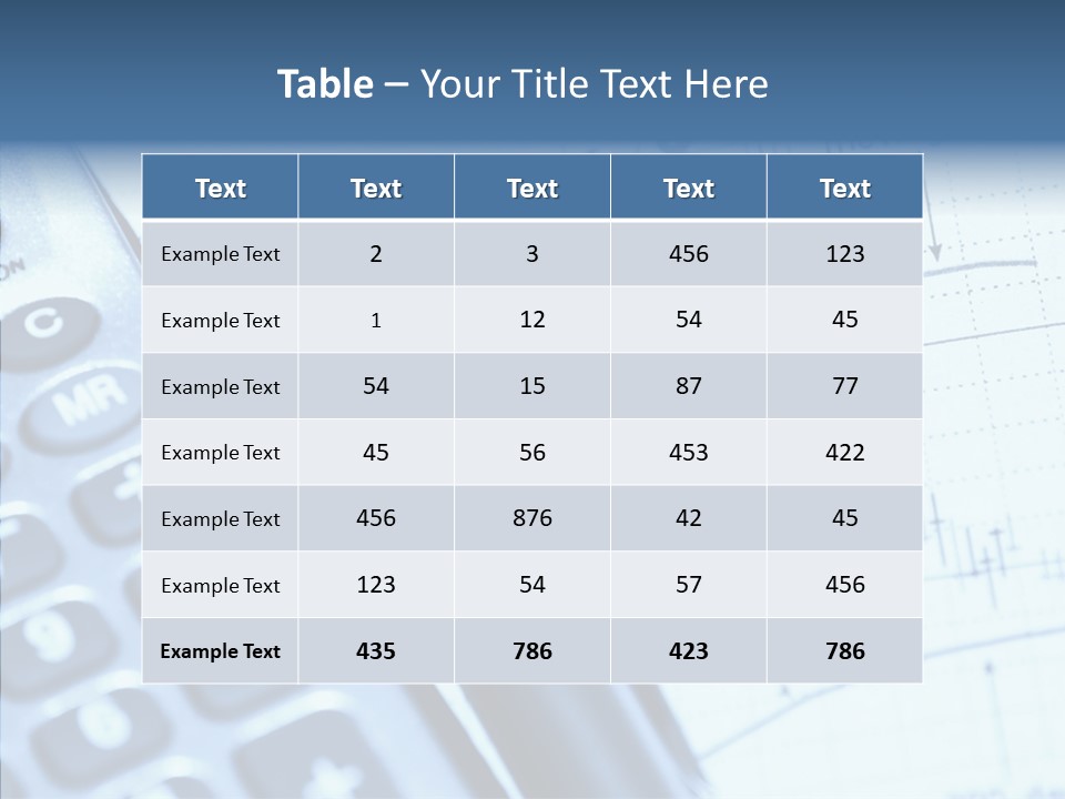 Business Calculator Average PowerPoint Template