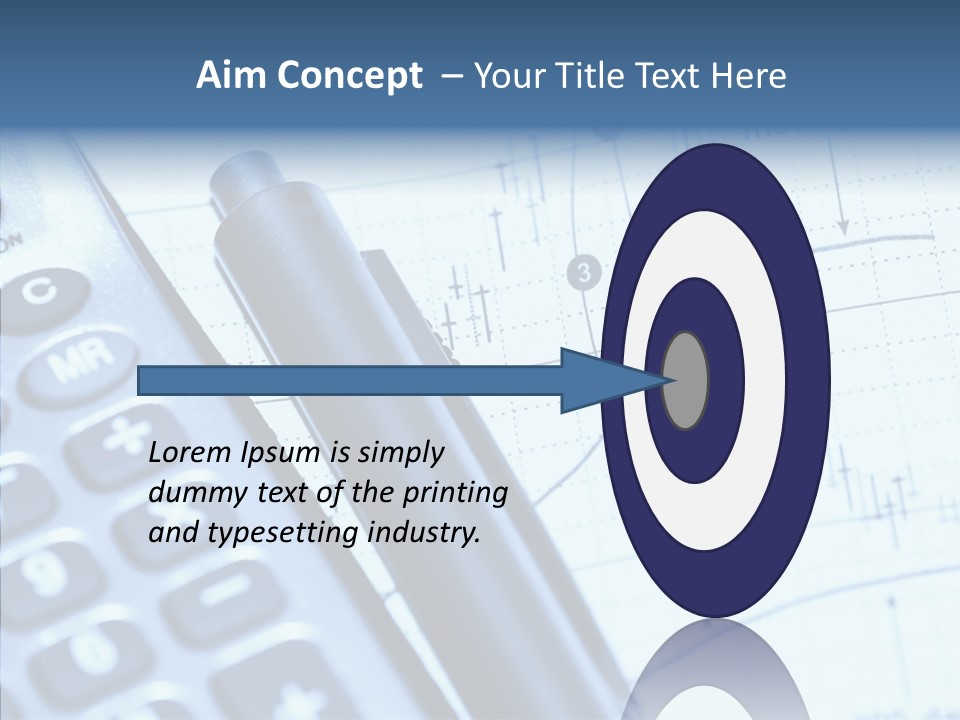 Business Calculator Average PowerPoint Template
