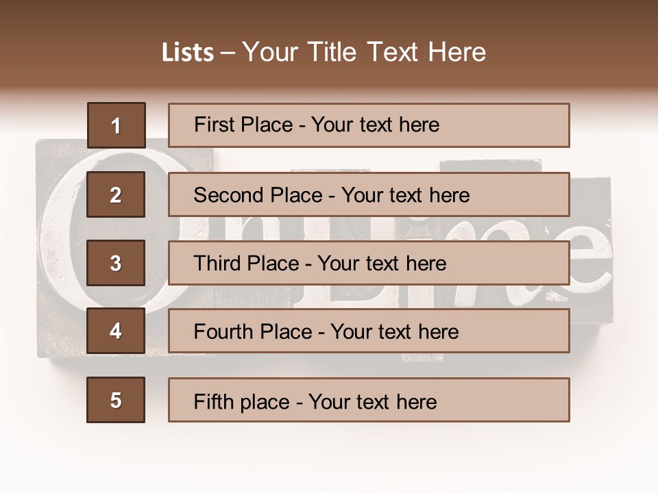 Font Retro Words PowerPoint Template