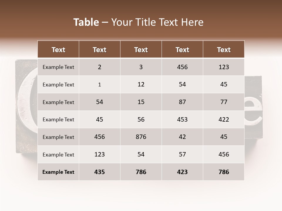 Font Retro Words PowerPoint Template