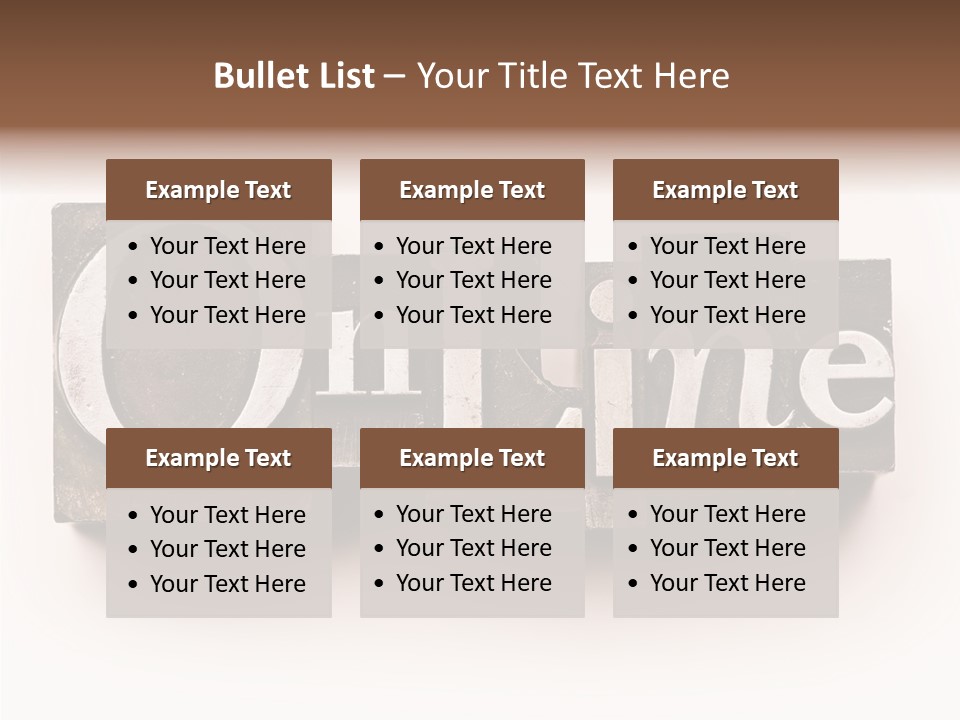 Font Retro Words PowerPoint Template