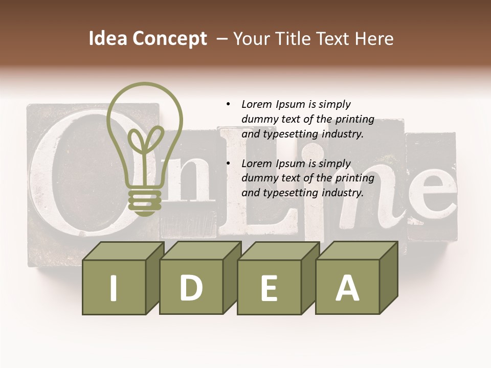 Font Retro Words PowerPoint Template