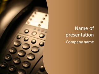 Talk Buttons Telephone PowerPoint Template