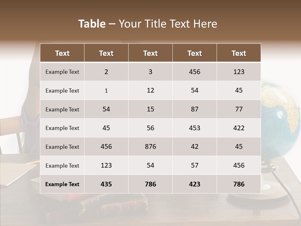 Table Portrait Retro PowerPoint Template