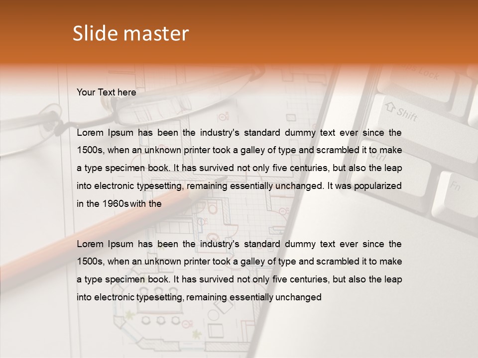 Architectural Plan Pencil PowerPoint Template