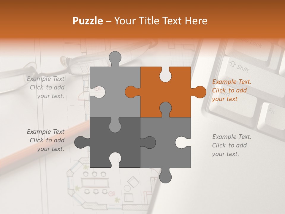 Architectural Plan Pencil PowerPoint Template