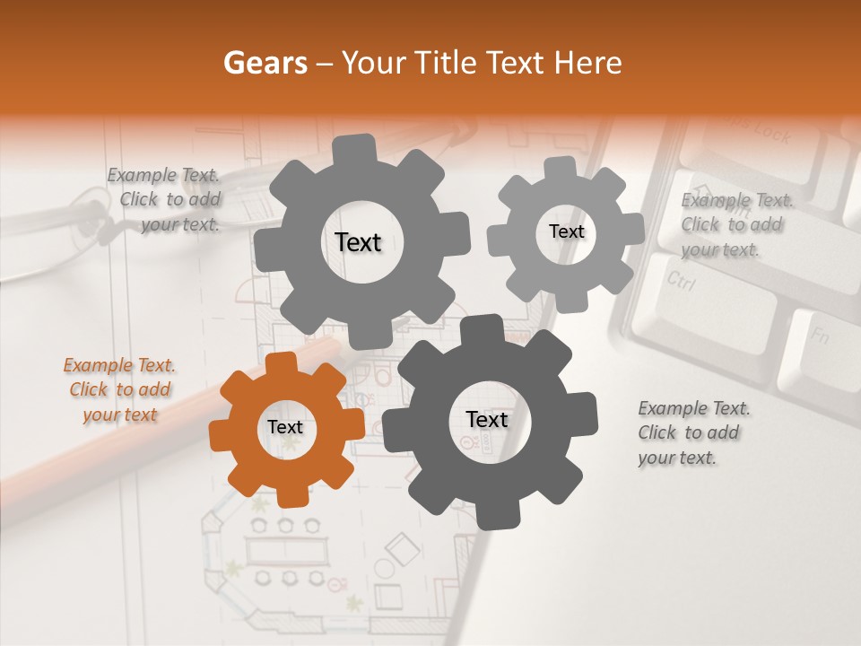 Architectural Plan Pencil PowerPoint Template
