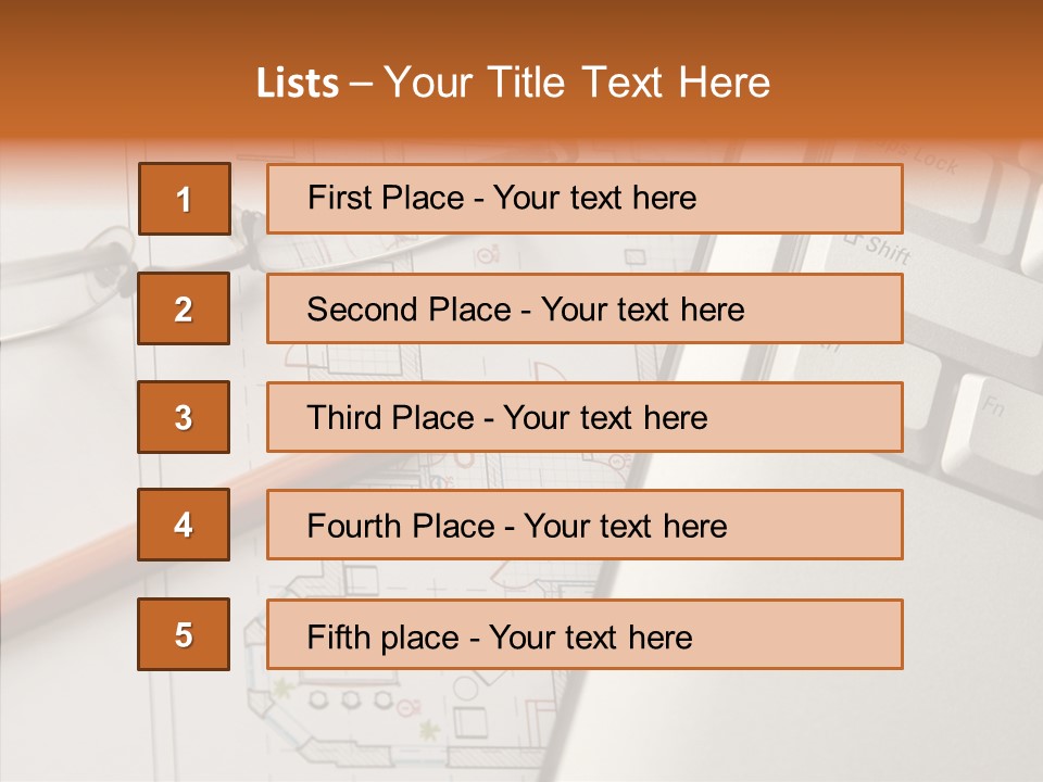 Architectural Plan Pencil PowerPoint Template