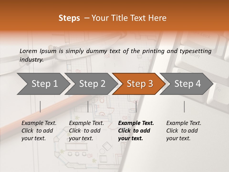 Architectural Plan Pencil PowerPoint Template