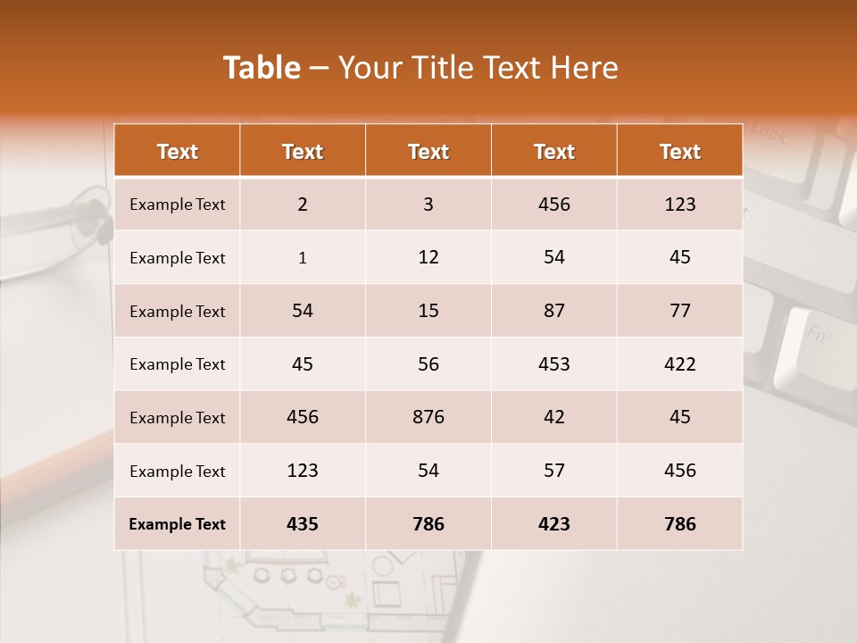 Architectural Plan Pencil PowerPoint Template