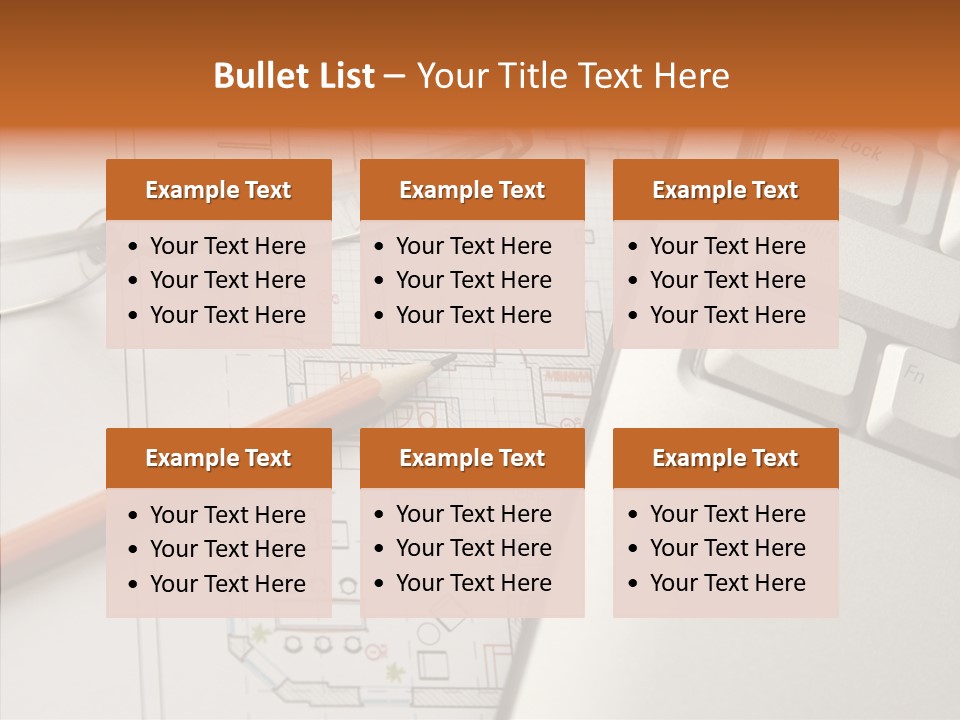 Architectural Plan Pencil PowerPoint Template