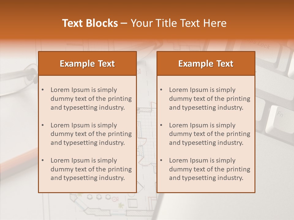 Architectural Plan Pencil PowerPoint Template
