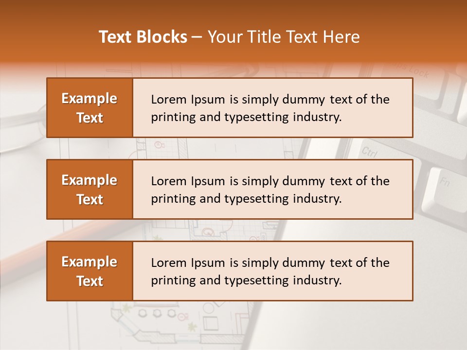 Architectural Plan Pencil PowerPoint Template