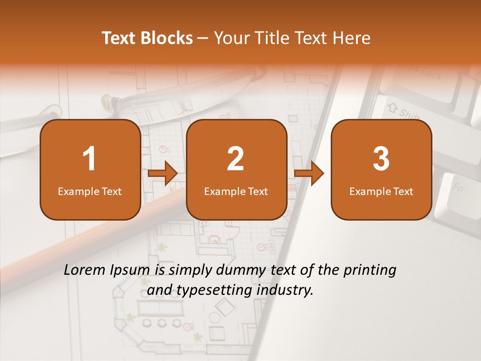 Architectural Plan Pencil PowerPoint Template