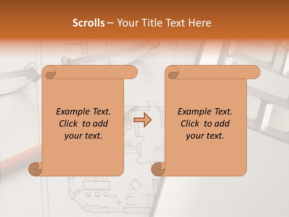 Architectural Plan Pencil PowerPoint Template