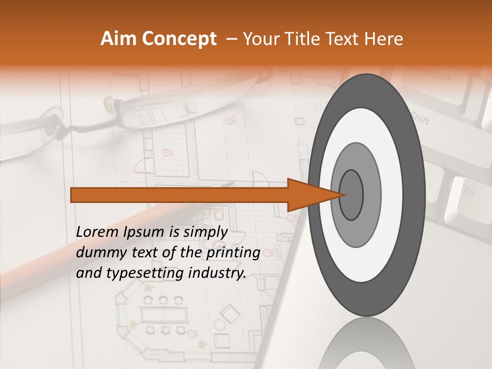 Architectural Plan Pencil PowerPoint Template