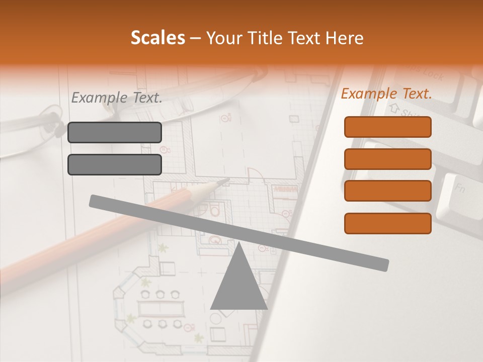 Architectural Plan Pencil PowerPoint Template