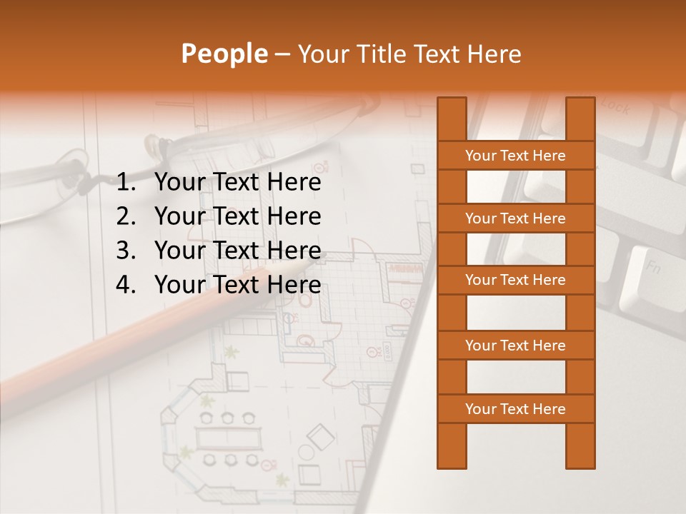 Architectural Plan Pencil PowerPoint Template
